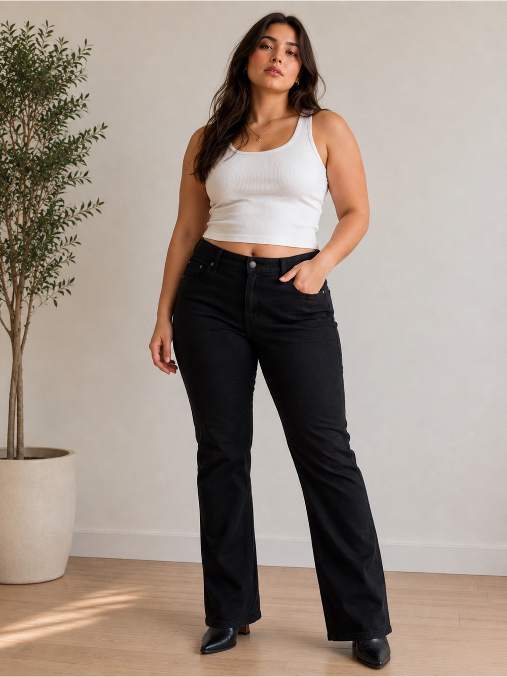 Lauren Ralph Lauren Black High Rise Bootcut Jeans Womens Size 8 NWT Stretch Y2K